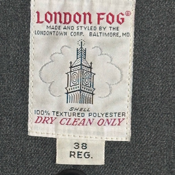 London Fog Charcoal Trench Coat - Picture 4 of 6